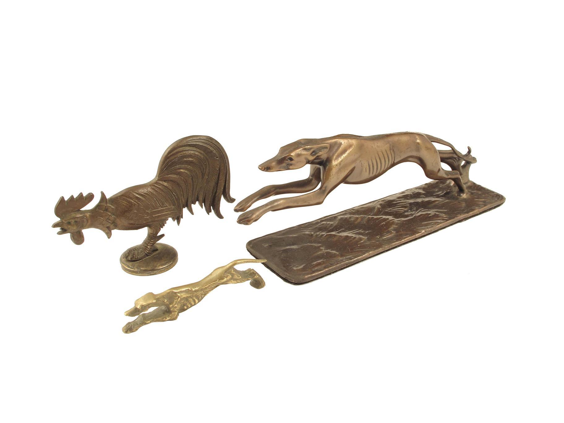 Appraisal: An American Art Deco bronze running greyhound