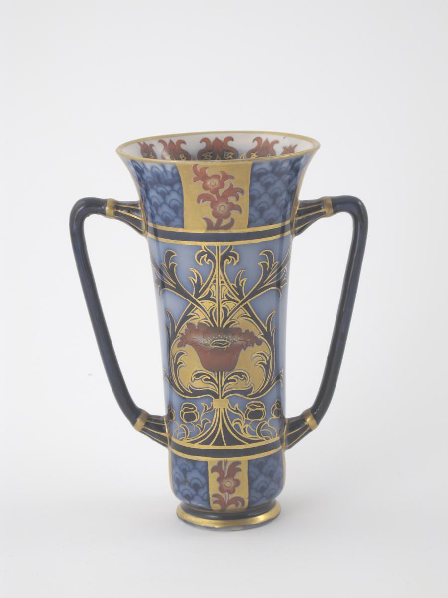 Appraisal: A James Macintyre and Co Aurelian Ware twin-handled vase