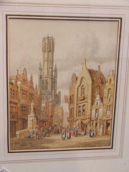 Appraisal: HENRY SCHAFER - - Bruges Belgium signed watercolour x