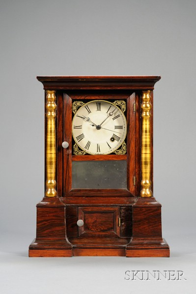 Appraisal: Rosewood London Mantel Eight-Day Chronometer Shelf Clock by Atkins Clock