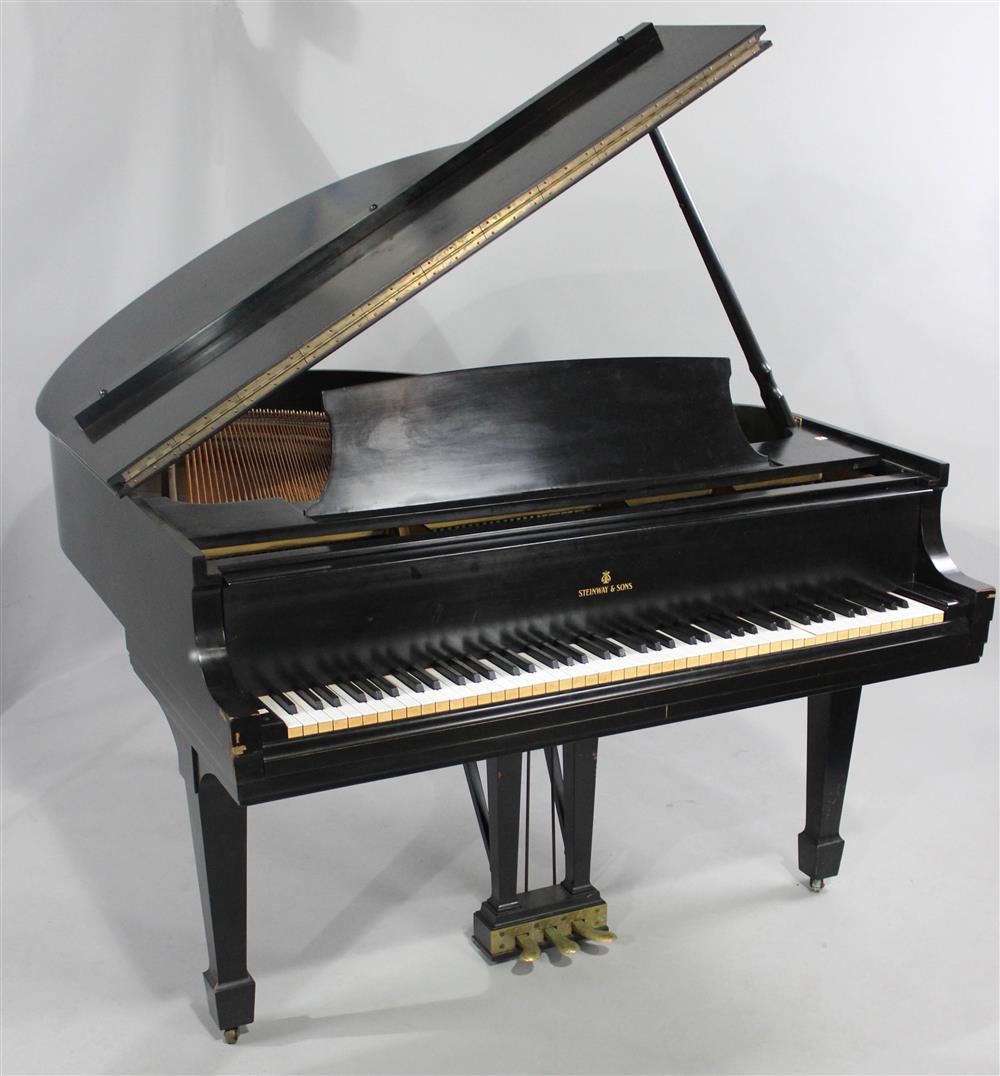 Appraisal: STEINWAY SONS MATTE EBONY BABY GRAND PIANO Model S City