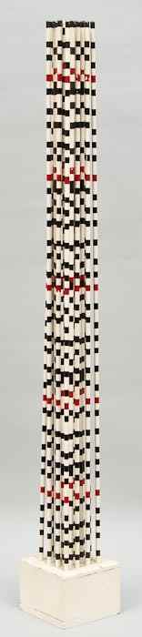 Appraisal: Norman Dilworth b Red and White Black Poles painted metal