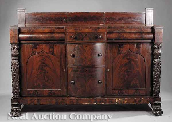 Appraisal: An American Late Classical Carved Mahogany Sideboard mid- th c