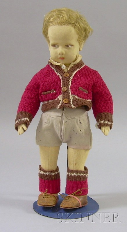 Appraisal: Italian Lenci Boy Doll with cloth tag in wool and