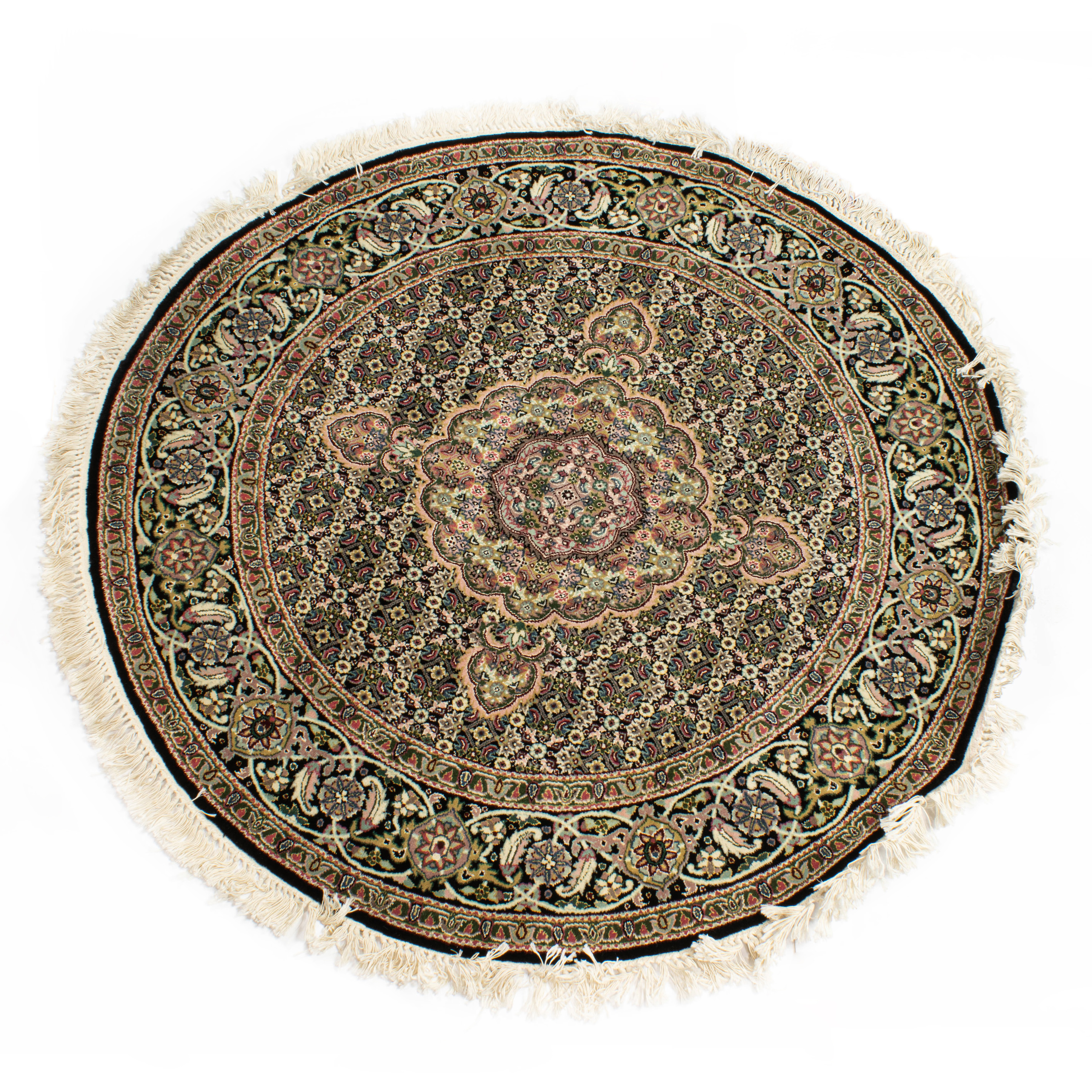 Appraisal: A SINO TABRIZ CIRCULAR CARPET A Sino Tabriz circular carpet