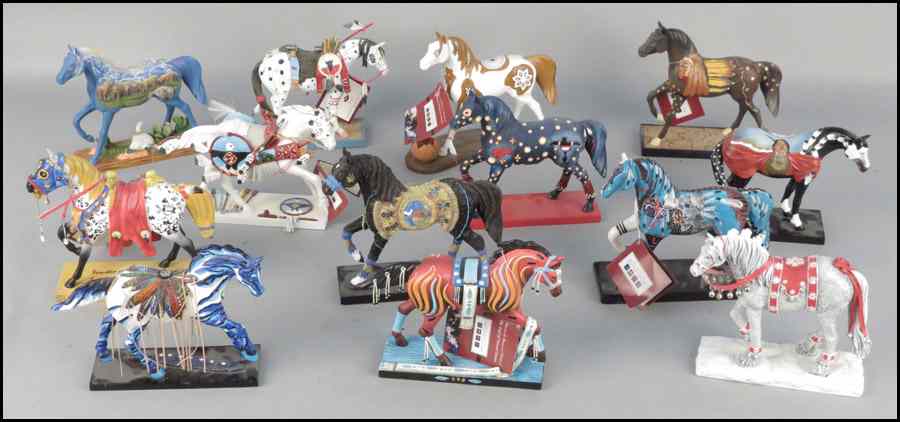 Appraisal: GROUP OF THIRTEEN WESTLAND 'TRAIL OF PAINTED PONIES' Condition No