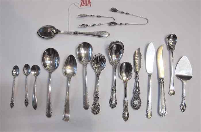 Appraisal: SEVENTEEN PIECES ASSORTED STERLING FLATWARE various makers patterns and pieces