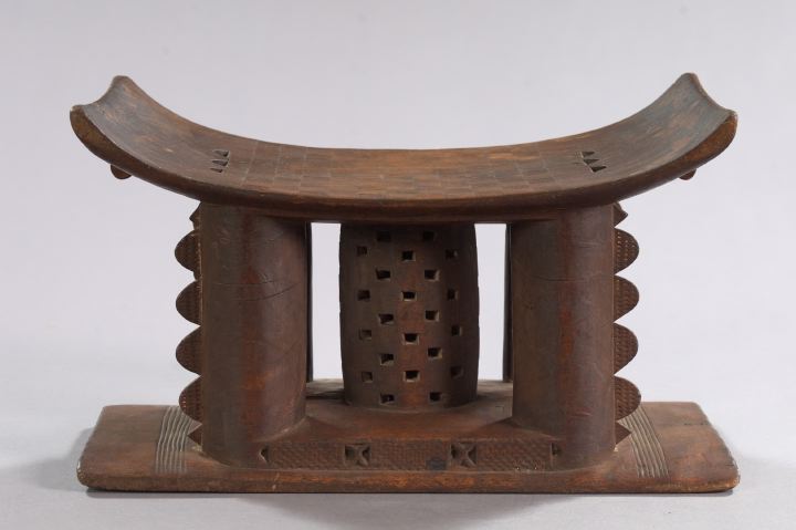 Appraisal: Attractive African Carved Hardwood Oba's Stool in the traditional style