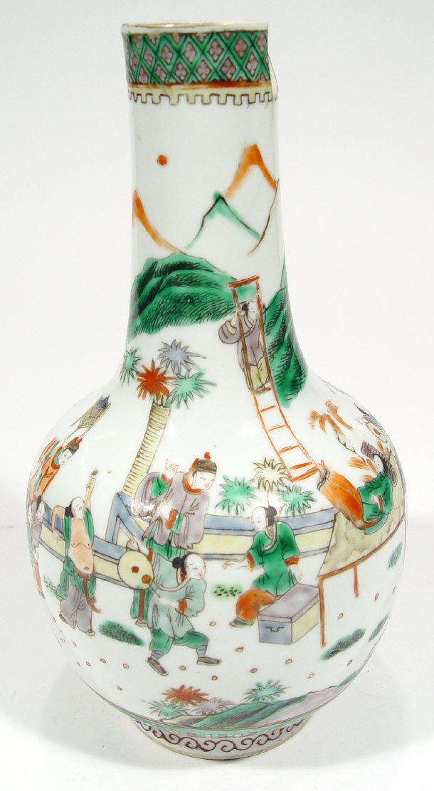 Appraisal: th Century Chinese porcelain bottle vase enamelled with a continuous