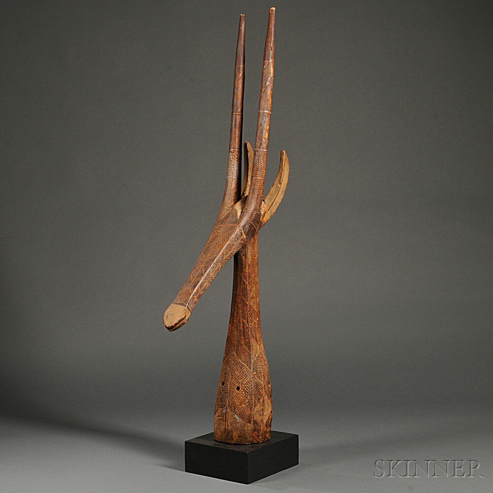 Appraisal: Kumuba Antelope Headdress with long slender neck and tapered head