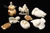 Appraisal: JAPANESE IVORY CARVINGS - Including Ojime in the forms of