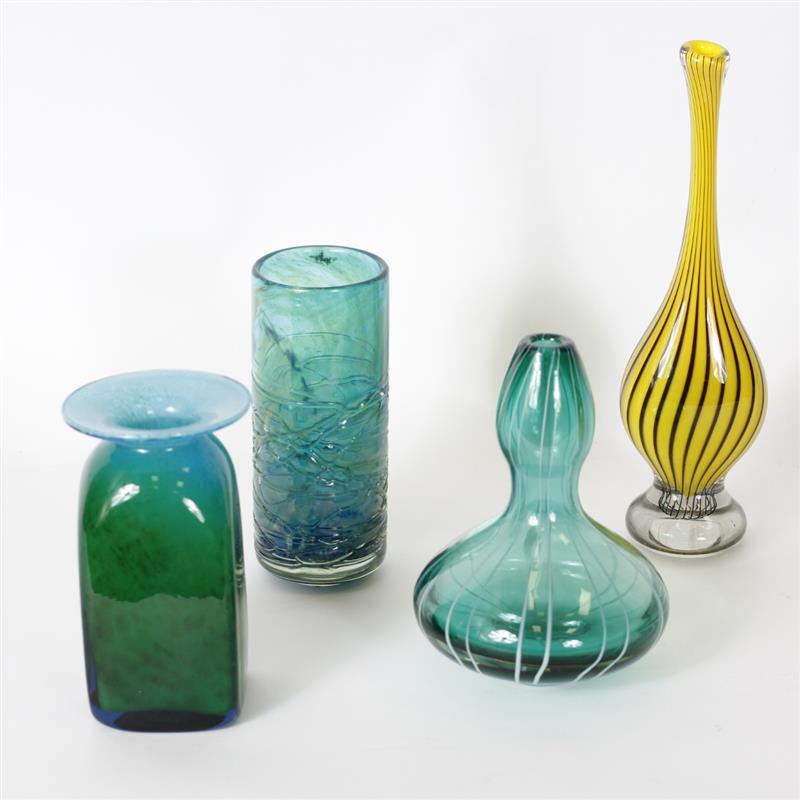 Appraisal: Group of four Mid Century Modern Scandinavian studio art glass