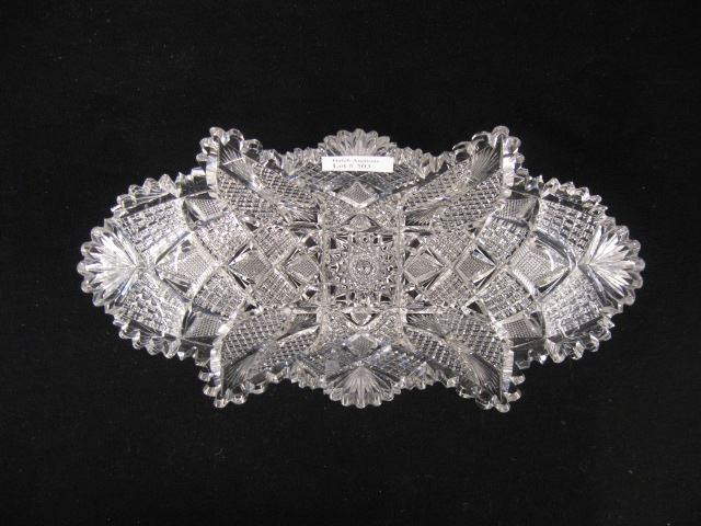 Appraisal: Cut Glass Oblong Dish brilliant period x exceptional cutting