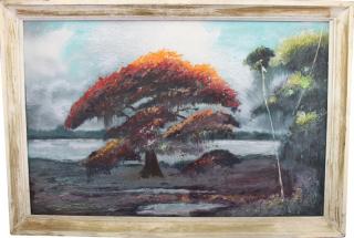 Appraisal: Rodney Demps th C Rodney Demps th Century Highwaymen painting