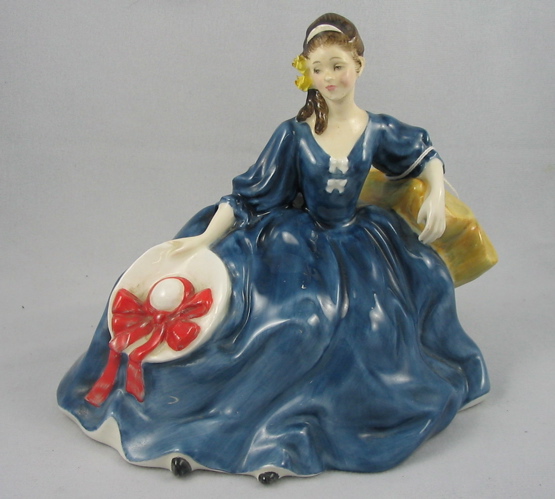 Appraisal: ROYAL DOULTON PORCELAIN FIGURE Elyse HN blue dress white hat