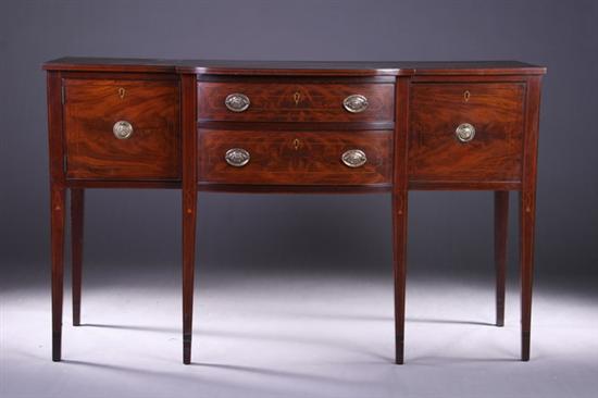 Appraisal: AMERICAN FEDERAL-STYLE INLAID MAHOGANY SIDEBOARD Early to mid th century