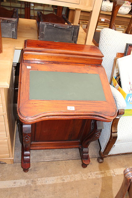 Appraisal: AN EARLY TH CENTURY MAHOGANY DAVENPORT cm wide