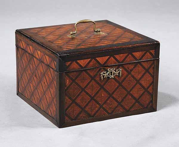 Appraisal: An Antique French Marquetry Valuables Box early th c void