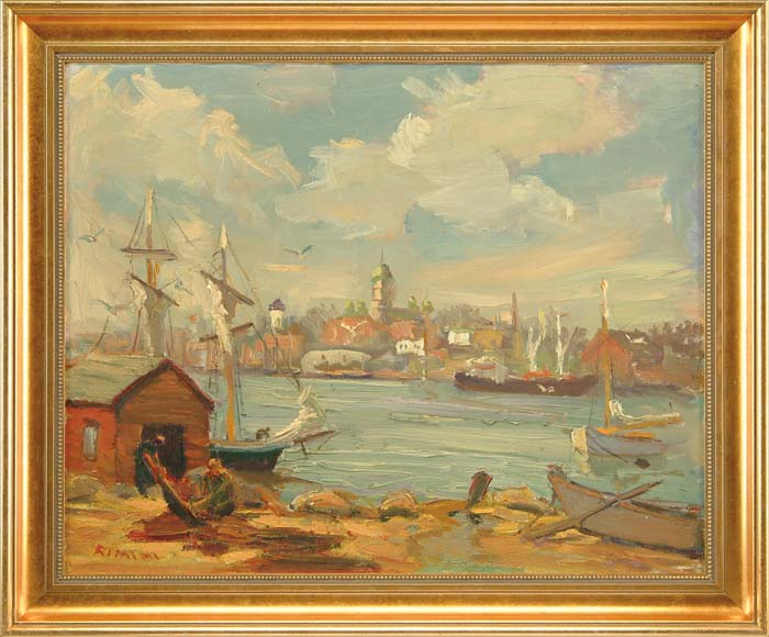 Appraisal: JOE RIMINI American th Century GLOUCESTER HARBOR Good oil on