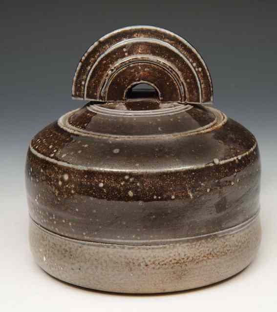 Appraisal: Peter Starkey British b A salt glazed stoneware jar and