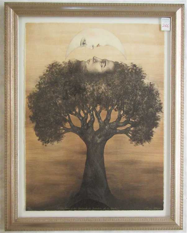 Appraisal: LUCIA MAYA LITHOGRAPH Mexico California born Digo Luna y no