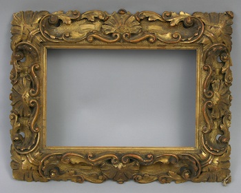 Appraisal: Hand Carved Gilt Frame Italian ca th Century Deeply recessed