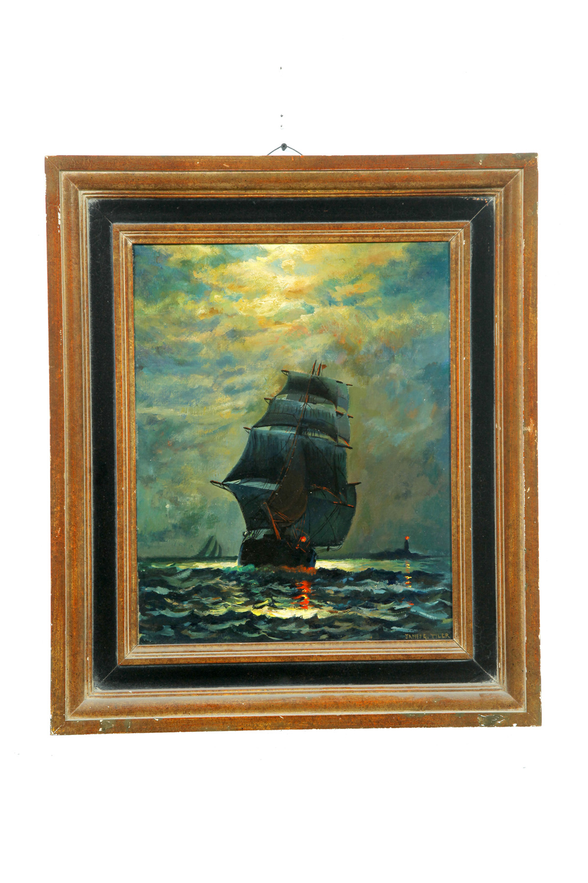 Appraisal: SEASCAPE BY JAMES GALE TYLER CONNECTICUT - Oil on canvas