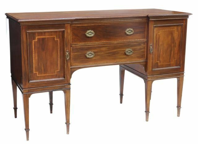 Appraisal: English Hepplewhite style sideboard early th c having molded mahogany