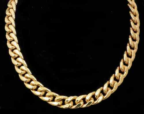 Appraisal: A modern ct gold curb link necklace mm overall weight