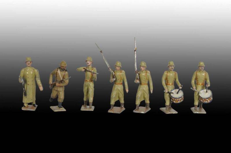 Appraisal: Lot of Mignot French Toy Soldiers Description French Lead WWI-type