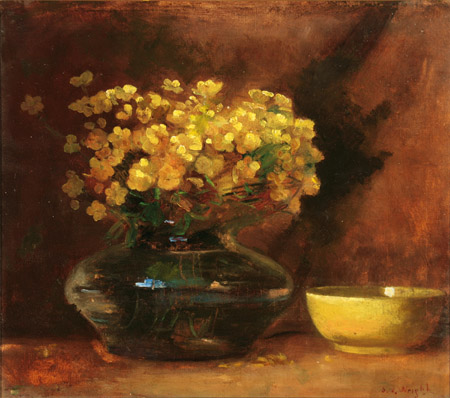 Appraisal: Sarah Jane Wright American - Still Life with Buttercups in