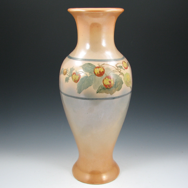 Appraisal: Roseville Pauleo Hand Decorated Floor Vase - Mint Roseville Pauleo