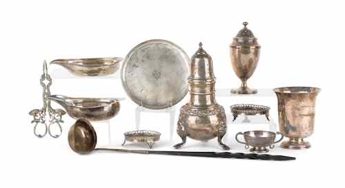 Appraisal: Group of Continental silver th th c to include a