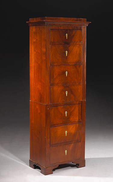 Appraisal: A Louis Philippe mahogany semainier second quarter th century In