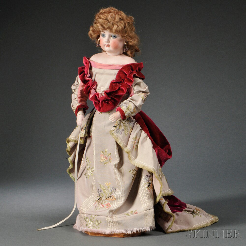 Appraisal: French Bisque Socket Head Fashion Doll probably Paris late th