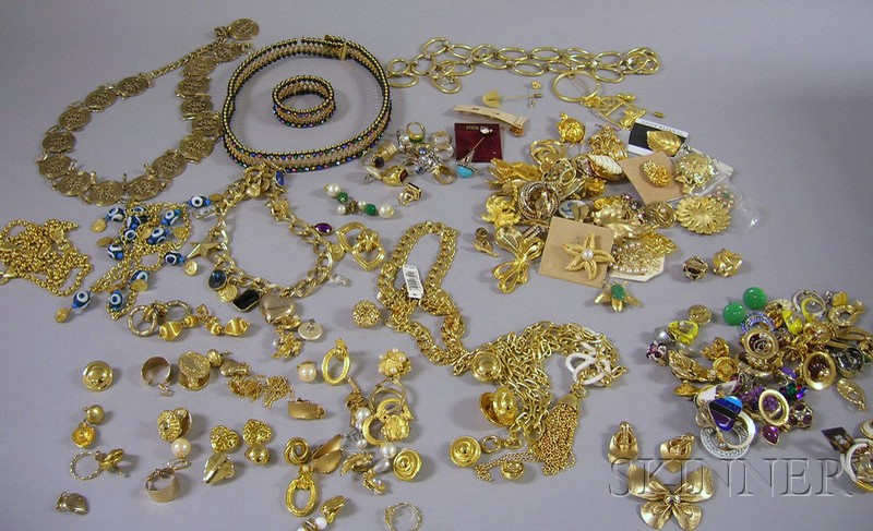 Appraisal: Large Group of Costume Jewelry including earrings brooches belts and