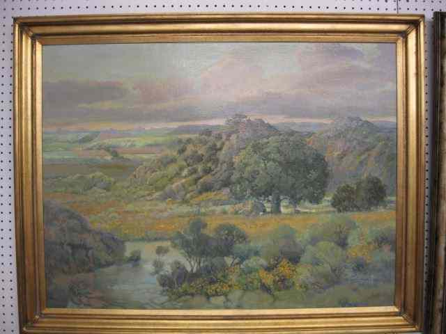 Appraisal: Edward Diffenderfer Oil Spring Landscape very well done image area