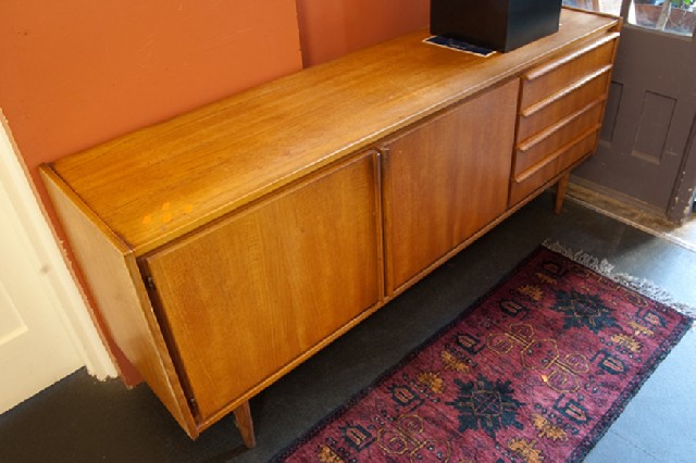 Appraisal: PARKER TEAK TWO DOOR FOUR DRAWER SIDEBOARD