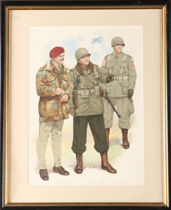 Appraisal: Original watercolor gouache illustration by Angus McBride featuring full length