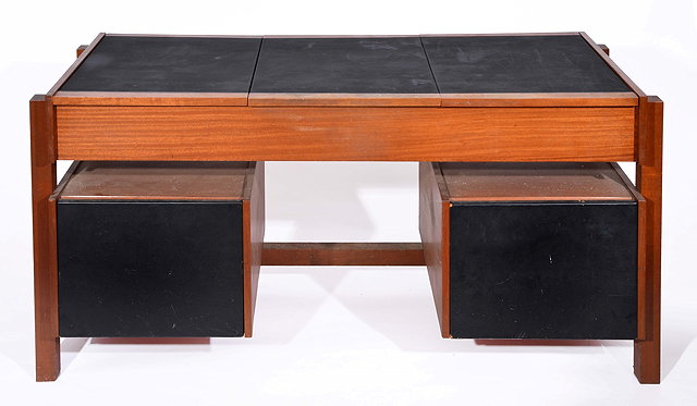 Appraisal: Elizabeth Goldfinger British b 'Modernist' desk dressing table in teak