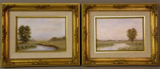 Appraisal: M Parker pair of modern landscapes signed h w in