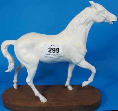 Appraisal: Royal Doulton Spirit of Fire on Wooden Plinth in White