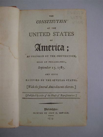 Appraisal: vol United States The Constitution of the United States of