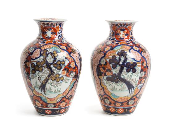 Appraisal: Sale Lot A Pair of Japanese Imari Porcelain Vases each