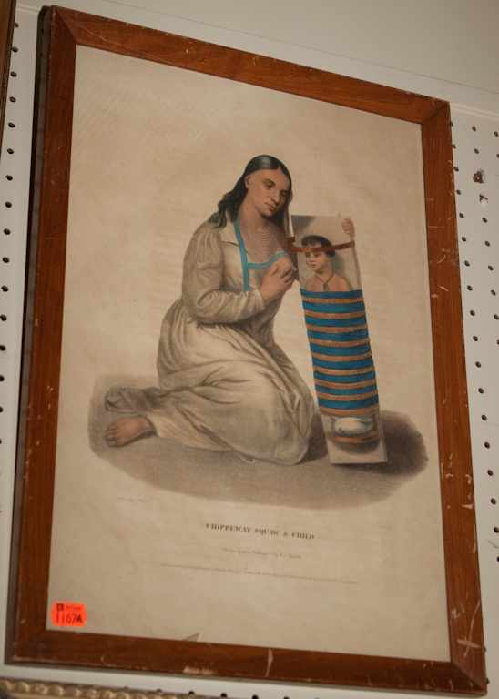 Appraisal: Chippeway Squaw and Child color lithograph framed Estimate - All