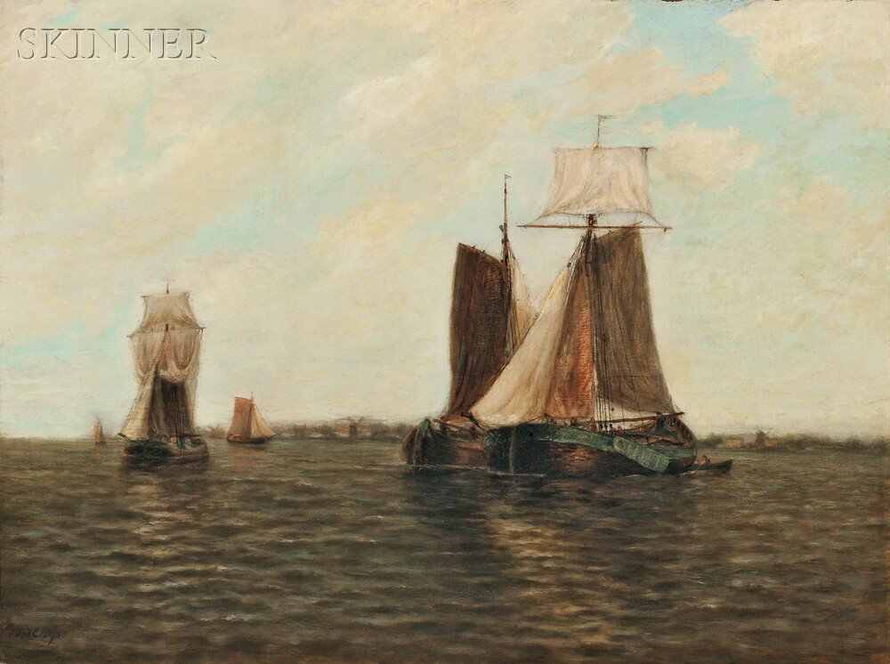 Appraisal: Paul Jean Clays Belgian - Sailing Vessels in a Quiet