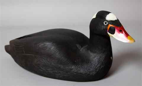 Appraisal: P JOHSGARD CARVED AND PAINTED MODEL OF A DUCK marked