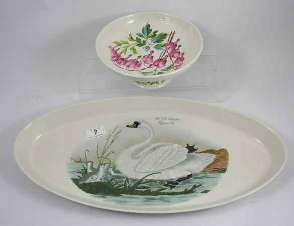 Appraisal: Portmeirion Birds of Britain Large Oval Serving Platter with a