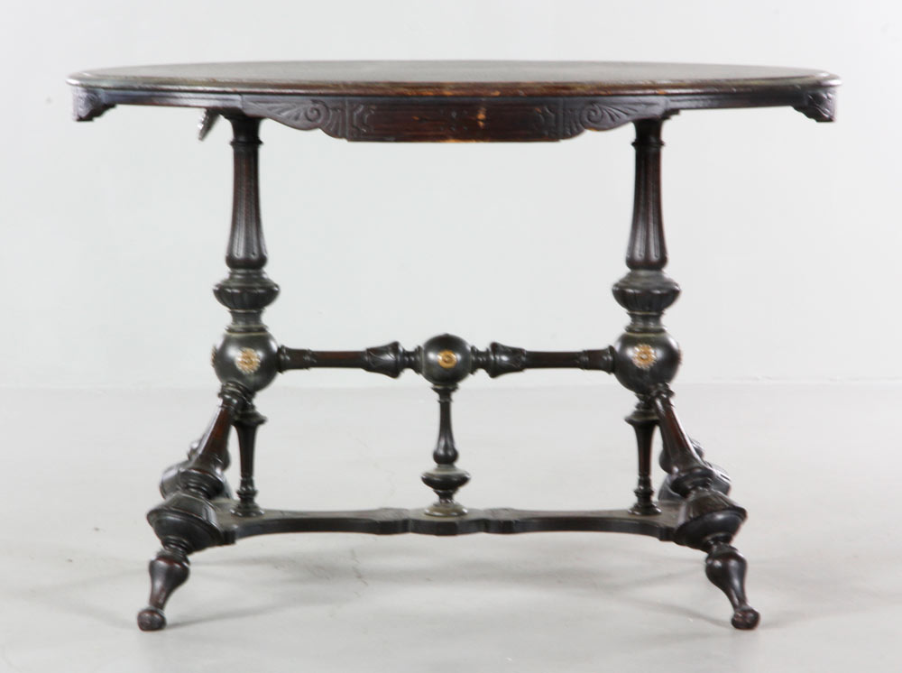 Appraisal: - Antique Table Antique oval table h x w x