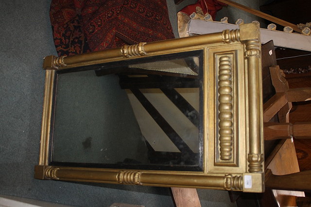 Appraisal: A TH CENTURY GILT PIER GLASS with pillar supports cm